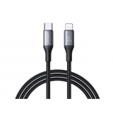Laidas USB C - iPhone 12 / 13 / 14 8pin (Lightning) 1m 30W pintas juodas Joyroom S-A28